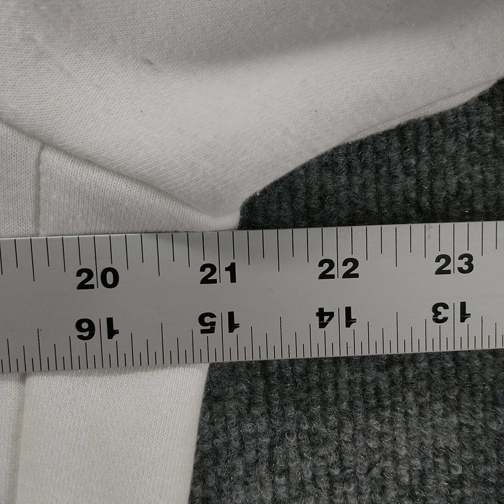 Nike Mens Hoodie White Medium Metallic Logo Funnel Neck Pullover Long Sleeve - Picture 15 of 15